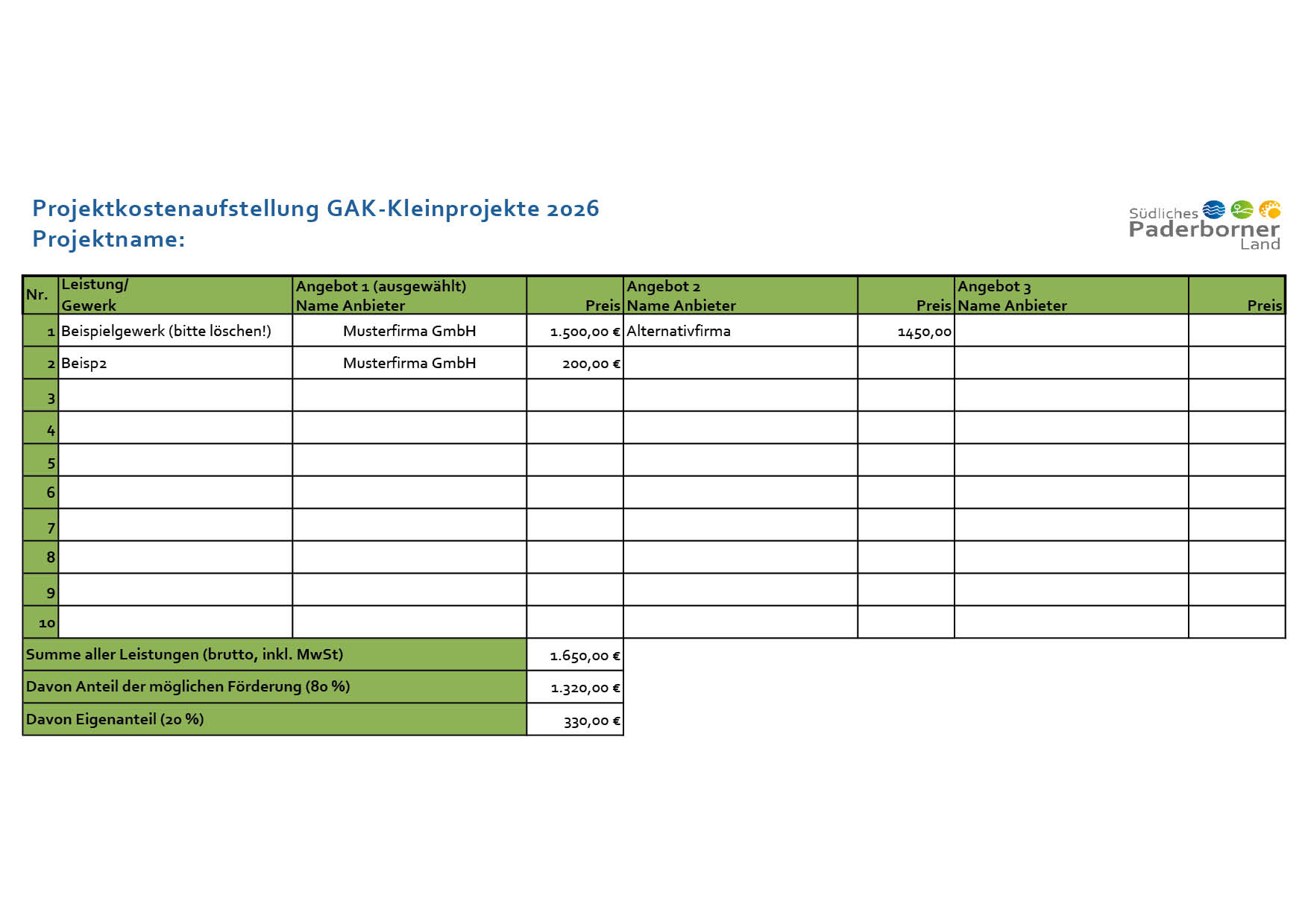 Vorlage_Projektkostenaufstellung GAK_Kleinprojekte SPL 2026